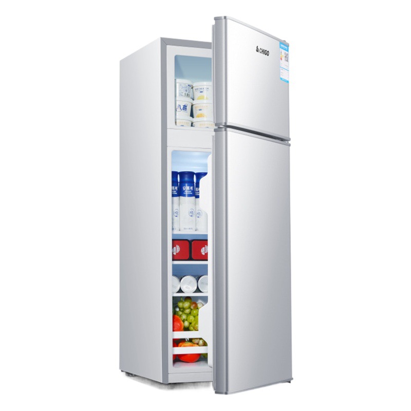 Cross-Border E-Commerce Export Household Double-Door Mini Small Refrigerator with Large Capacity for Refrigeration and Freezing, Suitable for Dormitories and Rental Apartments