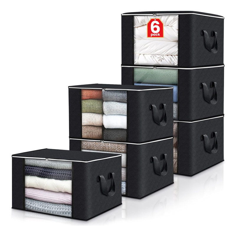 Dây kéo đen trắng 60*40*35cm / Chân không có thể dán nhãn