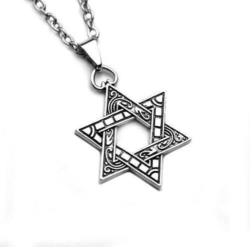 Military-style Retro Six-Pointed Star Necklace | Stainless Steel | Trendy Hip-Hop Streetwear Accessory | Korean-Style Fashion for Men & Women