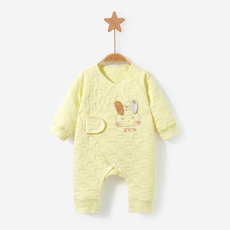 Ropa de recién nacido Primavera, otoño e invierno Bebé acolchado otoño mameluco recién nacido hombres y mujeres traje caliente bebé mono image 8