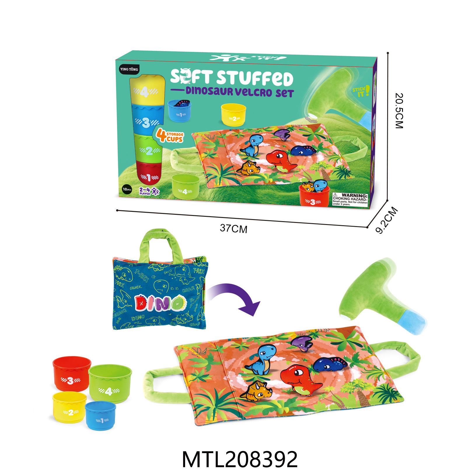 Cross-Border Amazon Infant Dinosaur Game Blanket Montessori Educational Fabric Crawling Storage Mat Early Education Toys