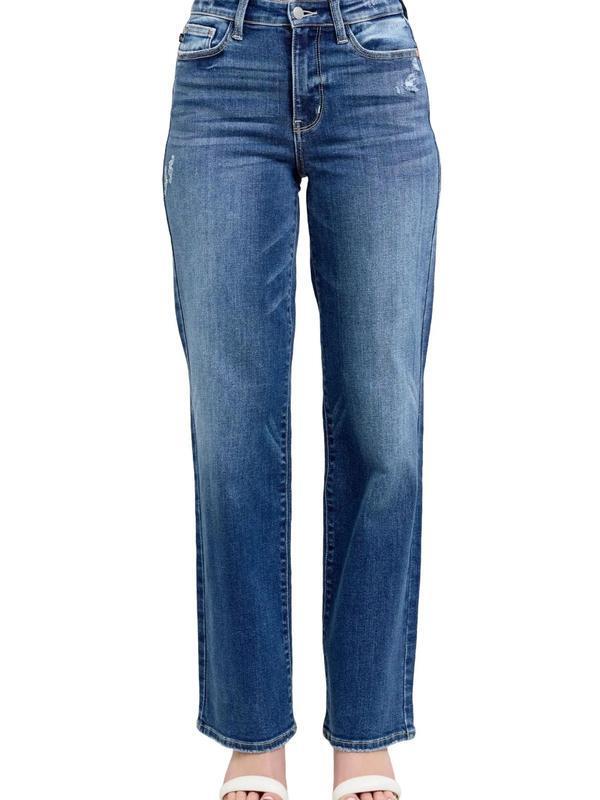2025 New Cross-Border Dropshipping 90S High-Waisted Straight Jeans Cross-Border Dropshipping