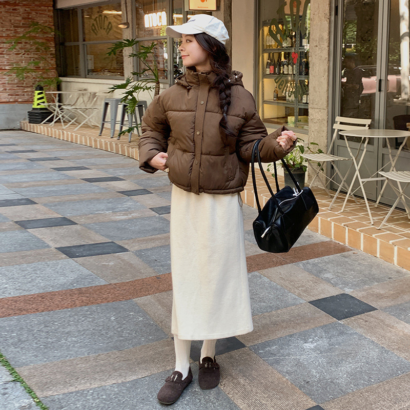 棉服女2025冬跨境新款棉服连帽设计感宽松洋气时尚百搭学生面包服|undefined