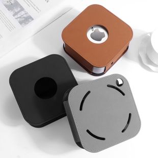 Suitable for 2024 Apple Mac Mini Computer Host Protective Cover Leather Case Source Manufacturer Spot Wholesale