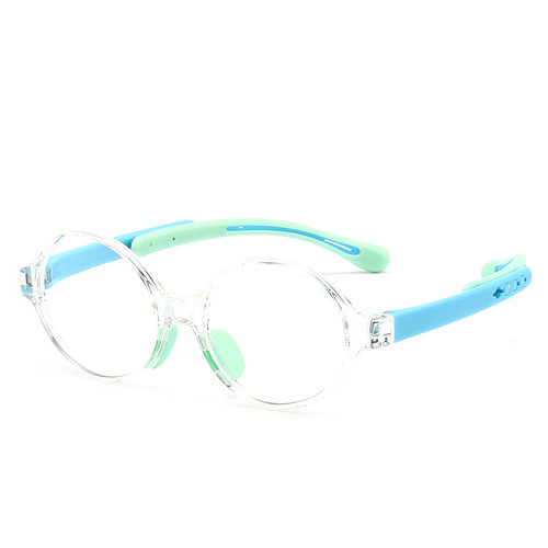 Wholesale Transparent Children's Silicone Eyeglass Frames for Myopia Correction, Student Glasses, Stylish Eyeglass Frames