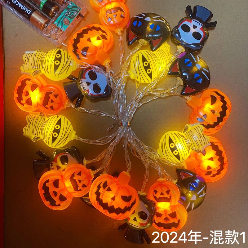 クロスボーダー Amazon ハロウィンライトストリングシーンレイアウト LED カボチャゴーストライトストリング屋外ホリデーデコレーション LED ライト|undefined