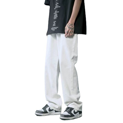 Dad Jeans for Men - Korean Version Fashion Spring and Summer New Arrival Loose Straight Leg Drop-in American Wide Leg Floor-Length Pants