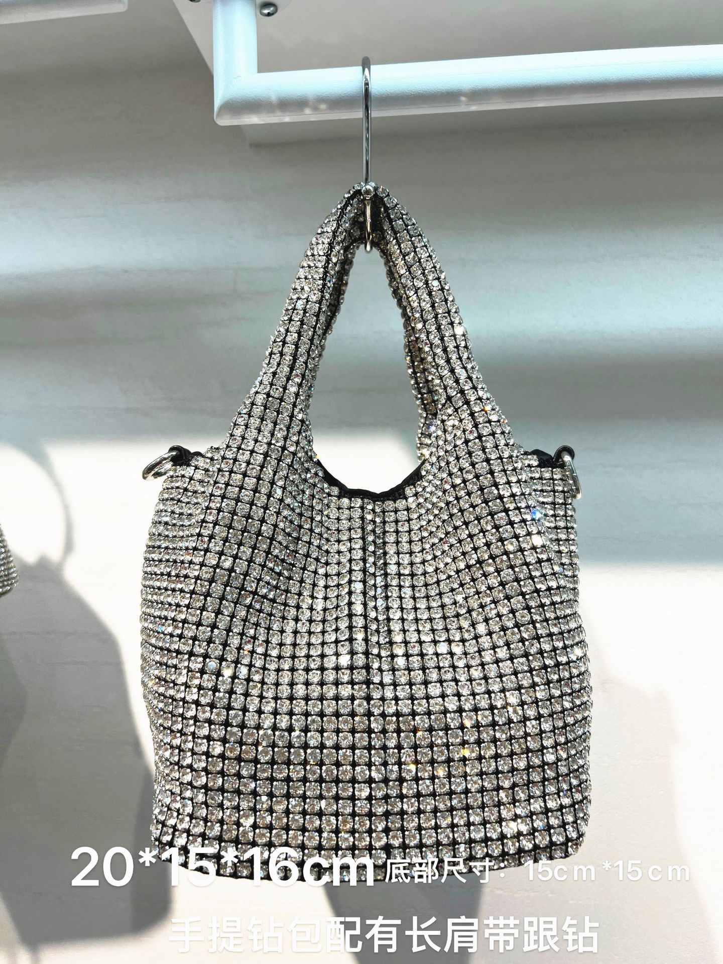 Bolsa de gala bolsa de mujer llena de diamantes bolsa de cubo con diamantes 2022 bolsa de mujer crossbody gran rey bolsa de diamantes pic 10
