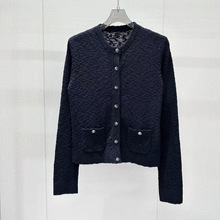 南油轻奢高端精品针织女装长袖开衫时尚洋气名媛气质百搭通勤