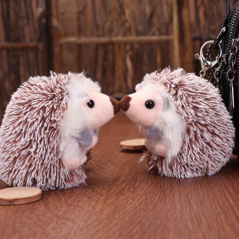 Simulation little hedgehog pendant plush toy keychain schoolbag ornaments doll machine Doll Doll Gift wholesale