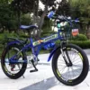 Folding blue bike shifter (brake handle), basket, deluxe edition