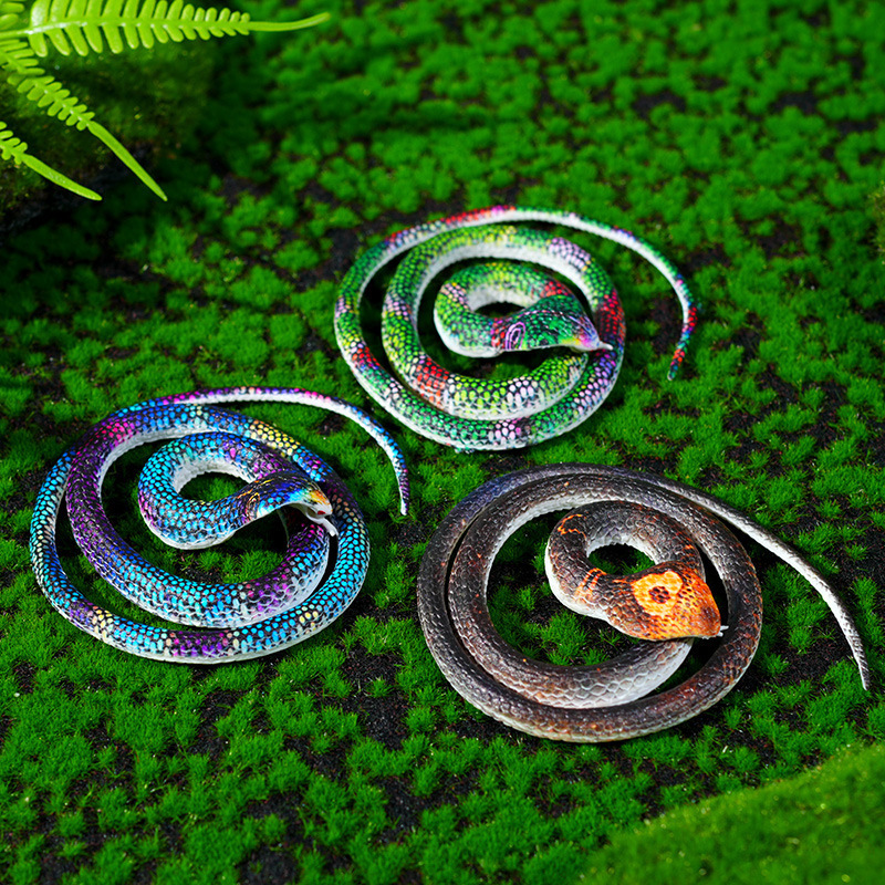 New Snake Children's Simulation Animal Toy Soft Rubber Fake Snake Model Toy Wholesale Prank Simulation Snake