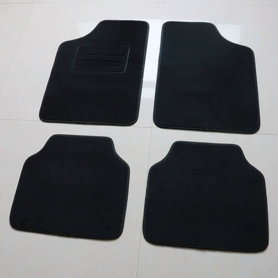 Suede non-slip floor mats, car: Ayaqaltılar (Kovriklər) - huiqi-black-flocked-universal-4-piece-set-mega-discount-sale
