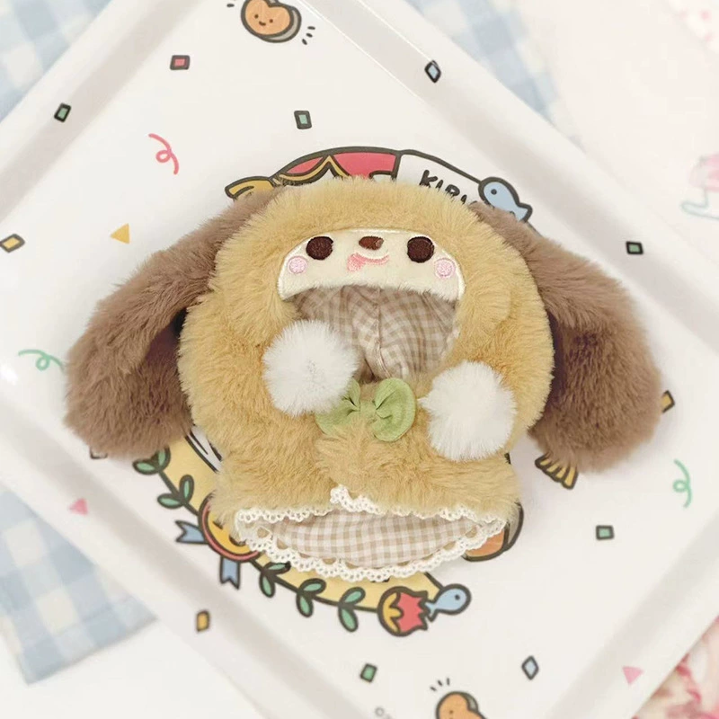 BABYRING милый головной убор-плащ для игрушки 10см x 20см хлопковый костюм крошечного малыша Chiikawa 10см Нуну