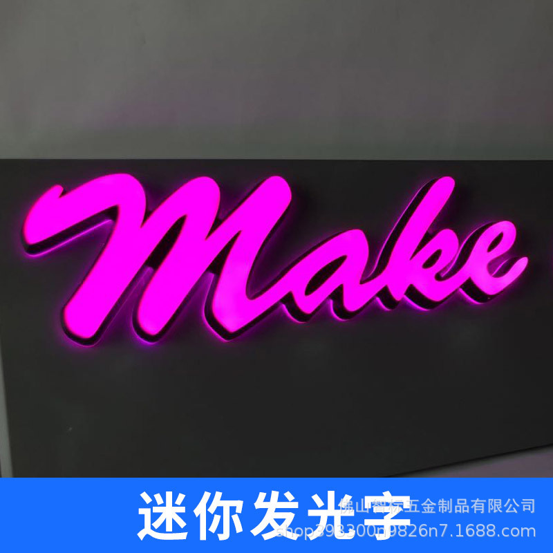 Letrero Luminoso LED para Negocios, Letrero Publicitario con Logotipo de Letras, Letrero de Neón, Letra de Cristal Acrílico