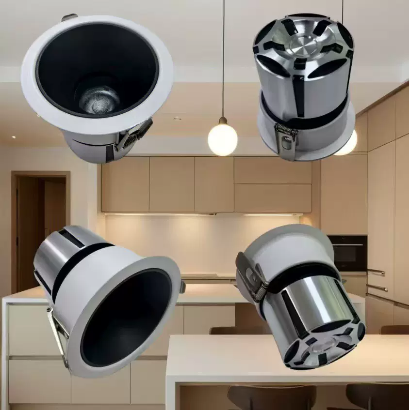 高显指led射灯嵌入式家用COB深杯防眩小山丘全光谱客厅天花筒灯