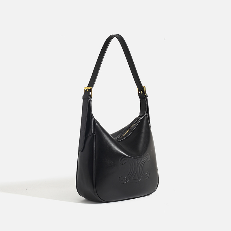 Bolso femenino 2024 nuevo bolso de piel blanda Hobo bolso de hombro moda 100% bolso de axila mujer bolso de hombro medio mes de moda