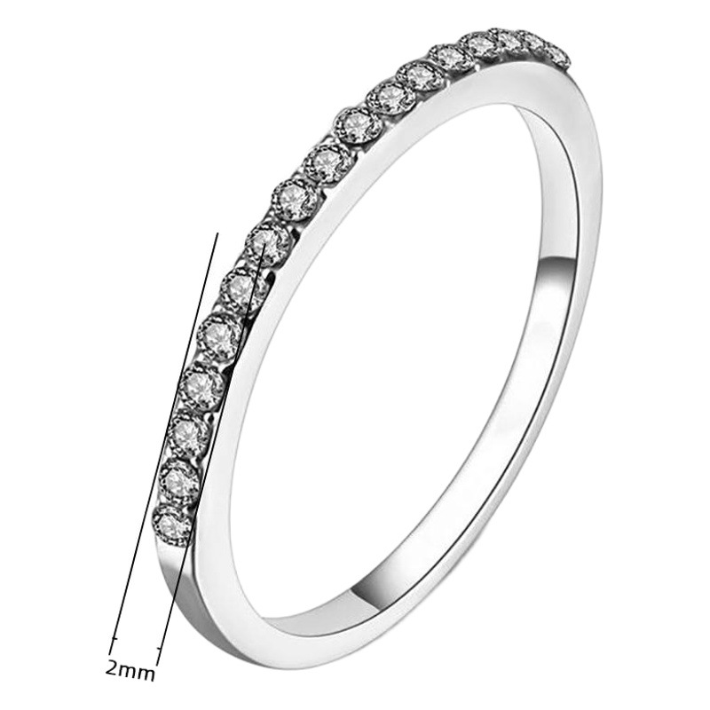 Cao Shi Cross-Border Best-Selling Normcore Style Women's Micro-Encrusted Zircon Ring Versatile Index Finger Ring Gift Popular Model