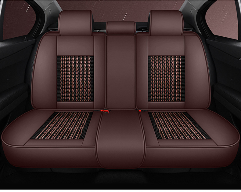 Summer Breathable Ice Silk Seat Cover, Universal for All Seasons, Fully Enclosed Car Seat Cushion, Breathable for Amazon North American Interiors