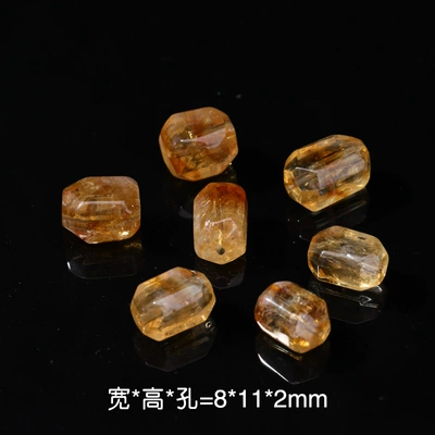 Natural Crystal Random Beads Spacer Accessories DIY Bracelet Necklace Bracelet Jewelry Accessories Ready for Sale (Zərgərlik ara hissələri) - no-1-yellow-pagoda-crystalvarious-sizes
