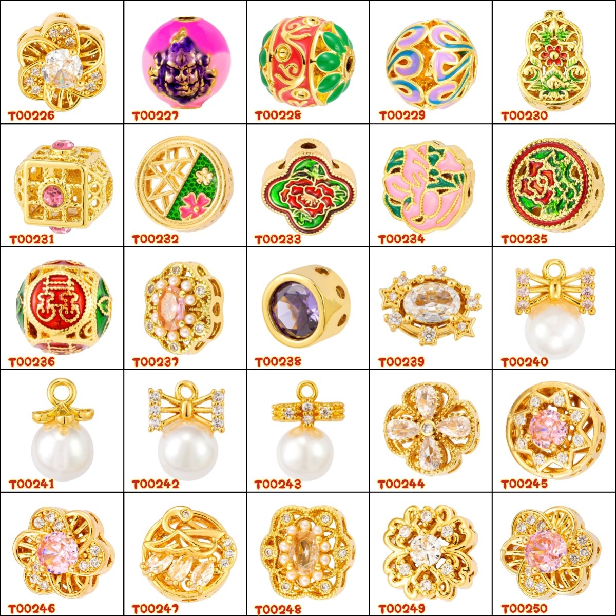 Antiguo método oro goteando aceite azul quemado colgante cuentas Dios de la riqueza atrapador de sueños flor cuentas de tambor accesorios de bricolaje joyería de transferencia