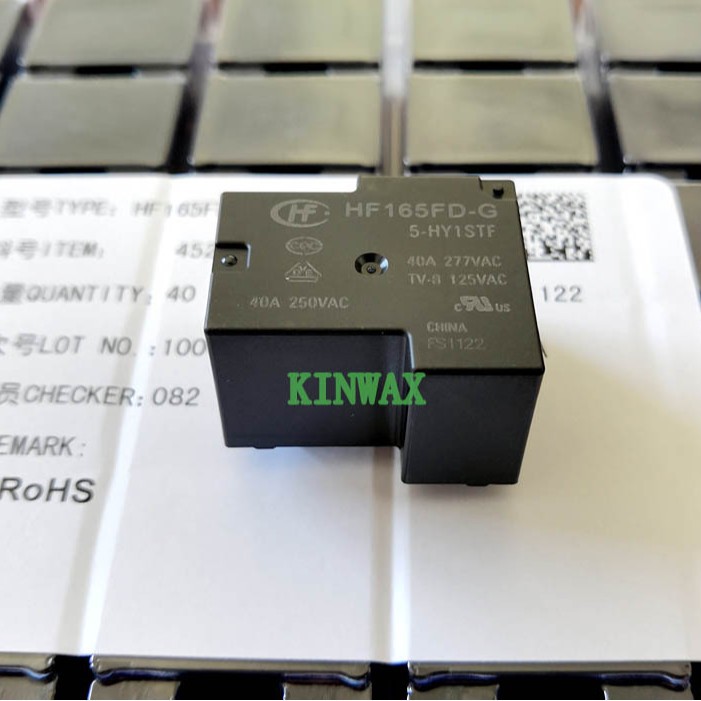 HF165FD-G-5-HY1STF继电器线圈05VDC一组常开4脚40A277VAC