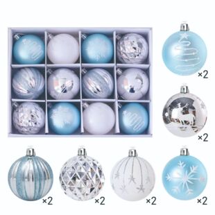2025 cross-border black gold series new 6cm Christmas decoration ball boxed Christmas painting accessories ball Christmas decoration