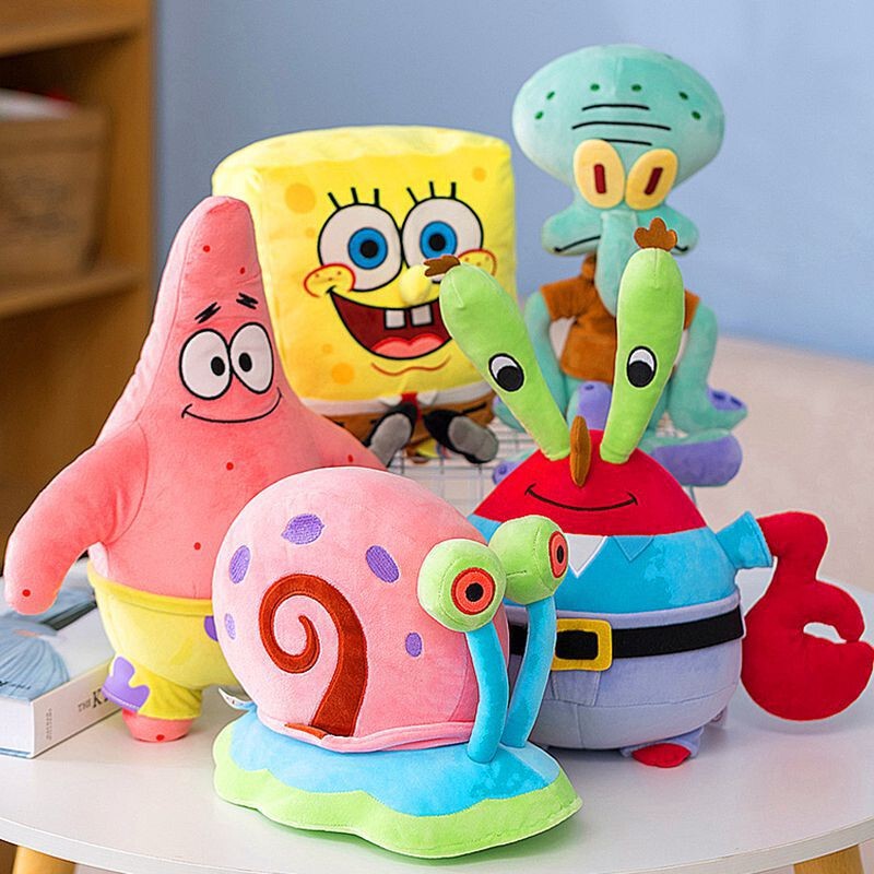 Authentic Spongebob Squarepants Plush Patrick Star Doll Mr. Krabs Octopus Claw Machine Snail Pillow Birthday Gift