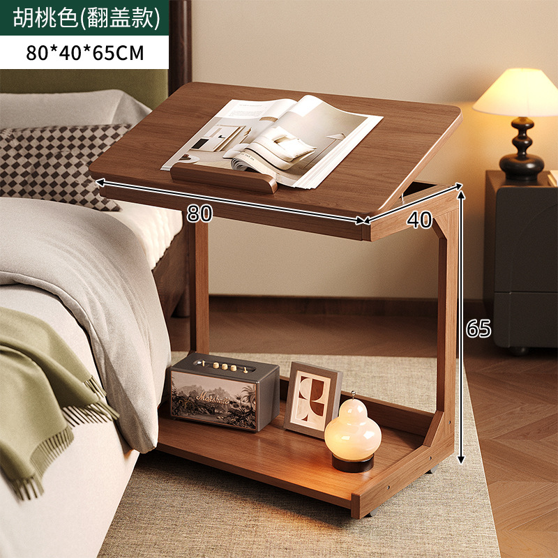 Mesita de noche, dormitorio doméstico, madera maciza extraíble 2025, nueva creatividad en lugar de un lado pequeño, estante de cabecera
