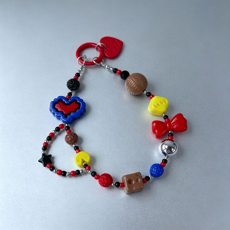 Mobile phone chain, winter red keychain, earphone case accessory, colorful wrist strap, New Year atmosphere bag pendant, wrist chain Mobile phone chain, winter red keychain, earphone case accessory, colorful wrist strap, New Year atmosphere bag pendant, wrist chain