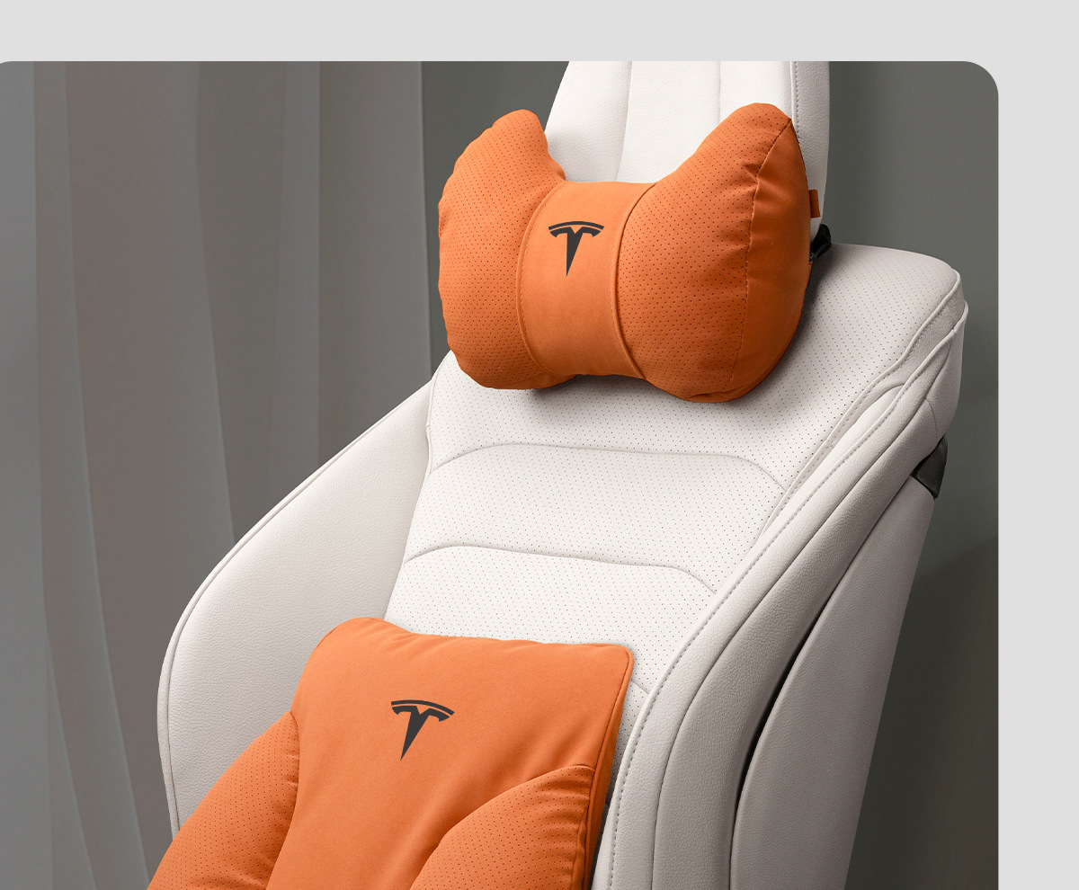 Suitable for Tesla Model 3 New Version/Y/S/X Headrest, Waist Support, Neck Pillow, Car Seat Cushion, Car Supplies