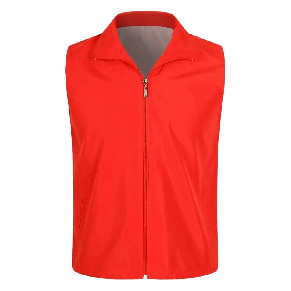 Жилет для волонтеров на заказ, красный сетчатый жилет для участников мероприятий, общественных служб, рекламный жилет на заказ оптом с печатью логотипа