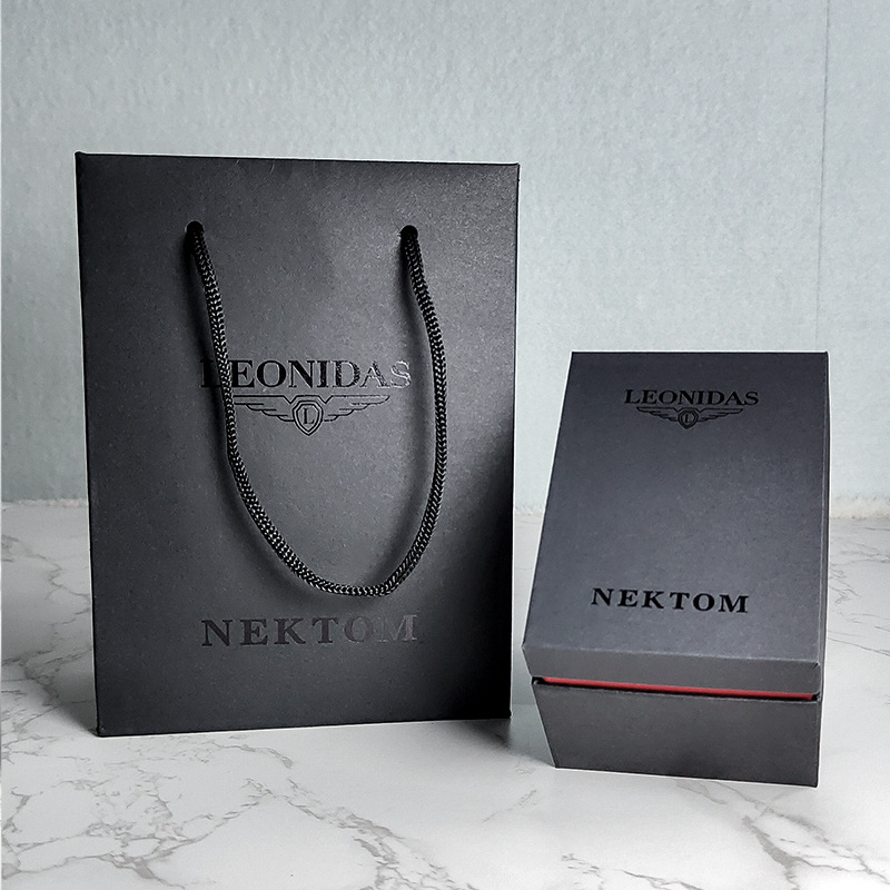 列奧尼達&amp;耐頓手表包裝小黑盒包裝套裝 支持更換logo