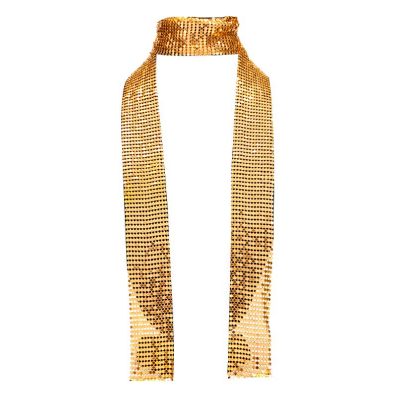 Блестящий шарф для трансграничной торговли, самый продаваемый аксессуар на Amazon, длинный шарф с алюминиевыми лентами и металлическими пайетками, модный шарф для ночных клубов для стильных девушек.