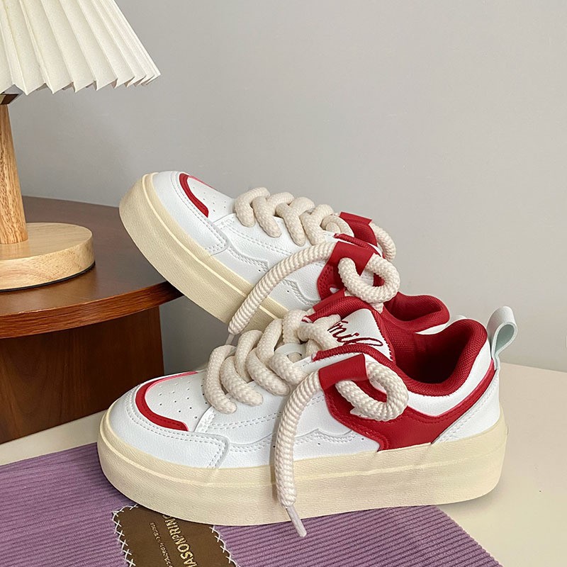 Yuanbo plataforma pan zapatos para mujeres 2023 verano nuevo casual zapatos nicho moda Zapatos americano retro transpirable estudiante zapatos image 10