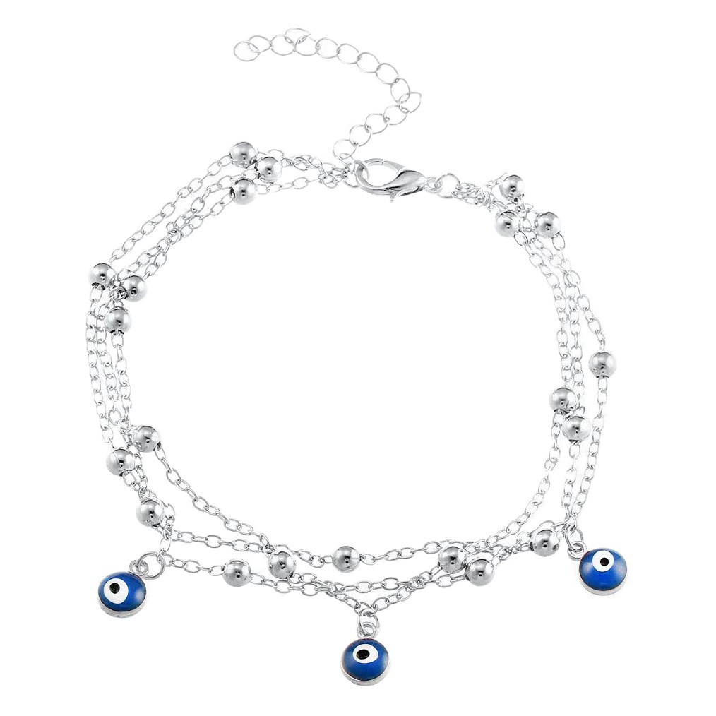 Европейский и американский трансграничный пляжный кулон в богемном стиле с дьявольским глазом, цепочка из бисера, ножной браслет, летний ножной браслет, оптовая продажа