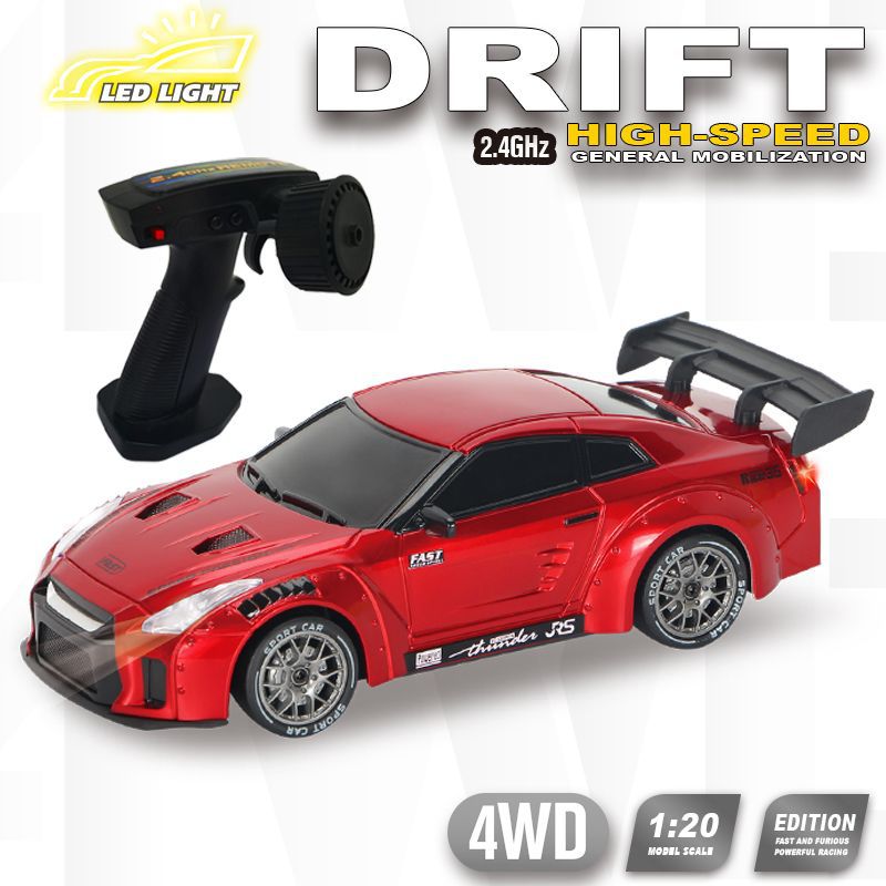 Cross-border RC 4WD drift de alta velocidad coche deportivo control remoto niño modelo de coche GTR juguetes de coche de control remoto