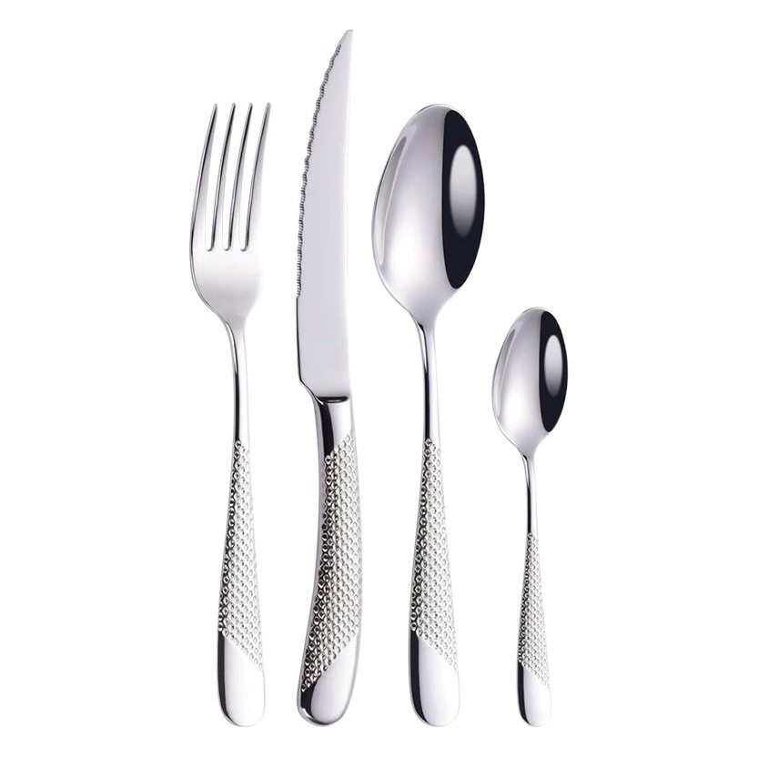 В наличии 304 нержавеющая сталь Western Steak Нож и вилка Ложка Посуда костюм Star Diamond Позолоченный нож и вилка Ложка Лазерный логотип