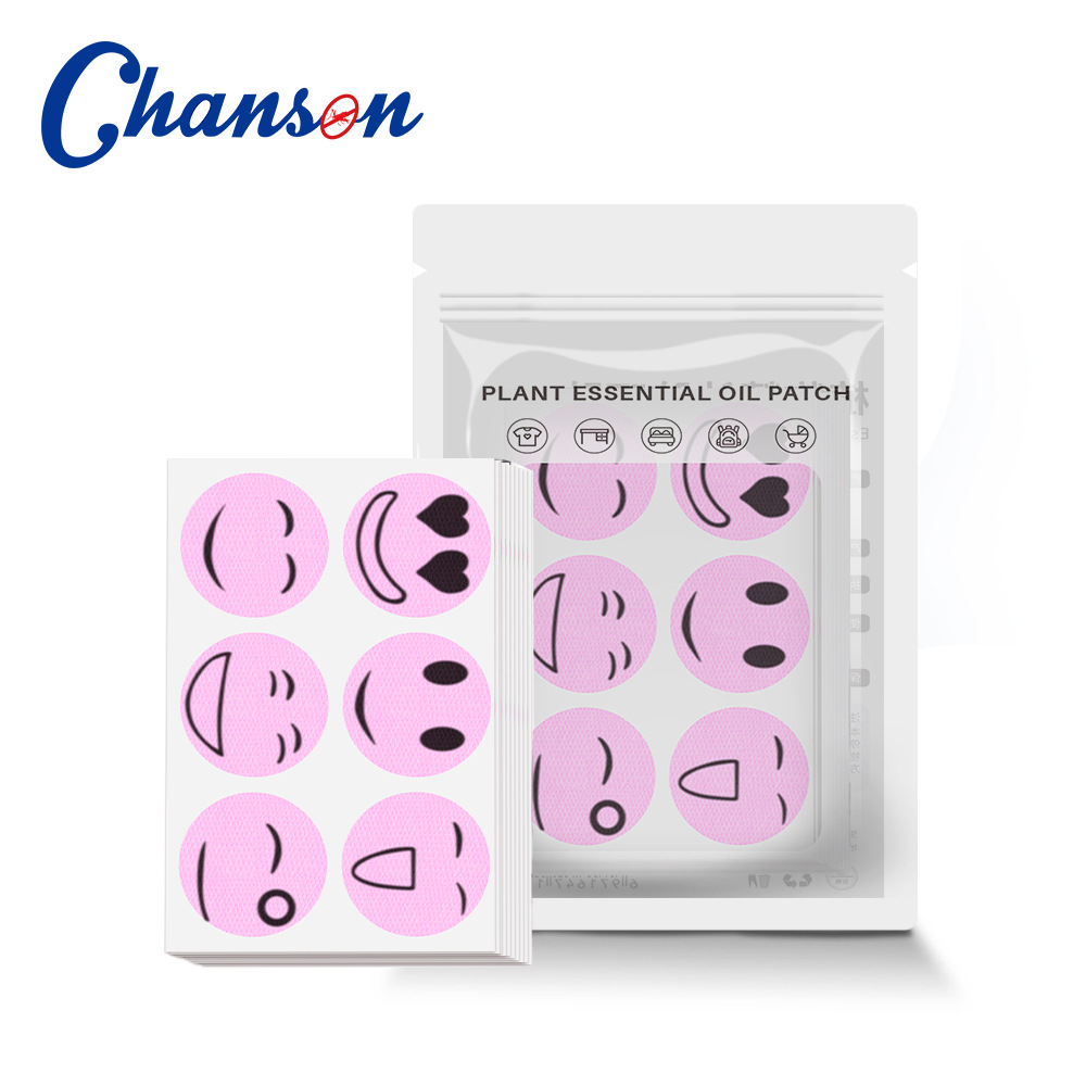 Pegatinas repelentes de mosquitos con diseños personalizados de fábrica, pegatinas repelentes de mosquitos con aceites esenciales de plantas y dibujos animados, pegatinas repelentes de mosquitos para bebés y niños.