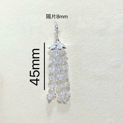 Pendant Spacer Beads Bracelet Necklace – Zərgərlik ara hissələri - silver-f15