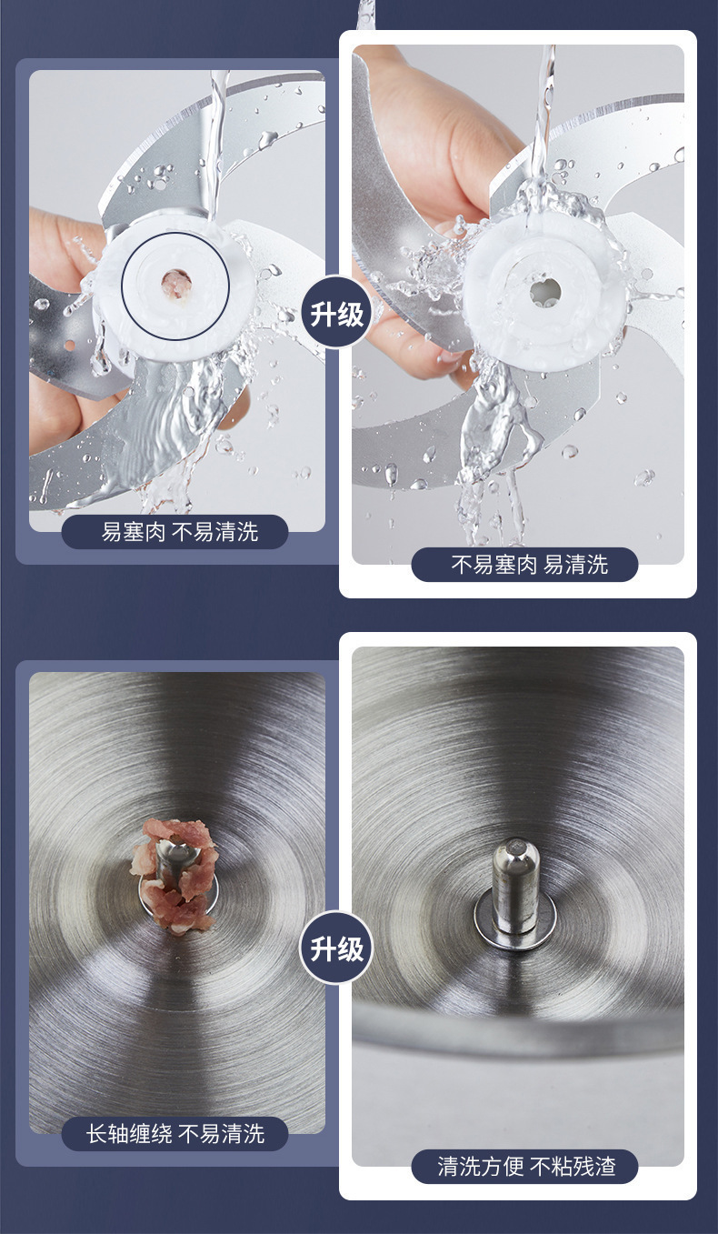新款大功率家用绞肉机商用多功能料理机和面辣椒蒜姜肉泥机粉碎机