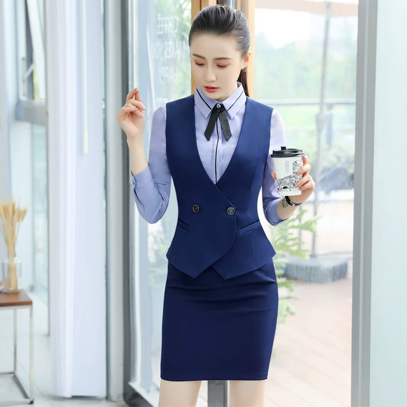 Профессиональный костюм-жилет, женский осенне-зимний новый High Sense College Student, рабочая одежда для интервью, жилет для внешнего ношения, костюм