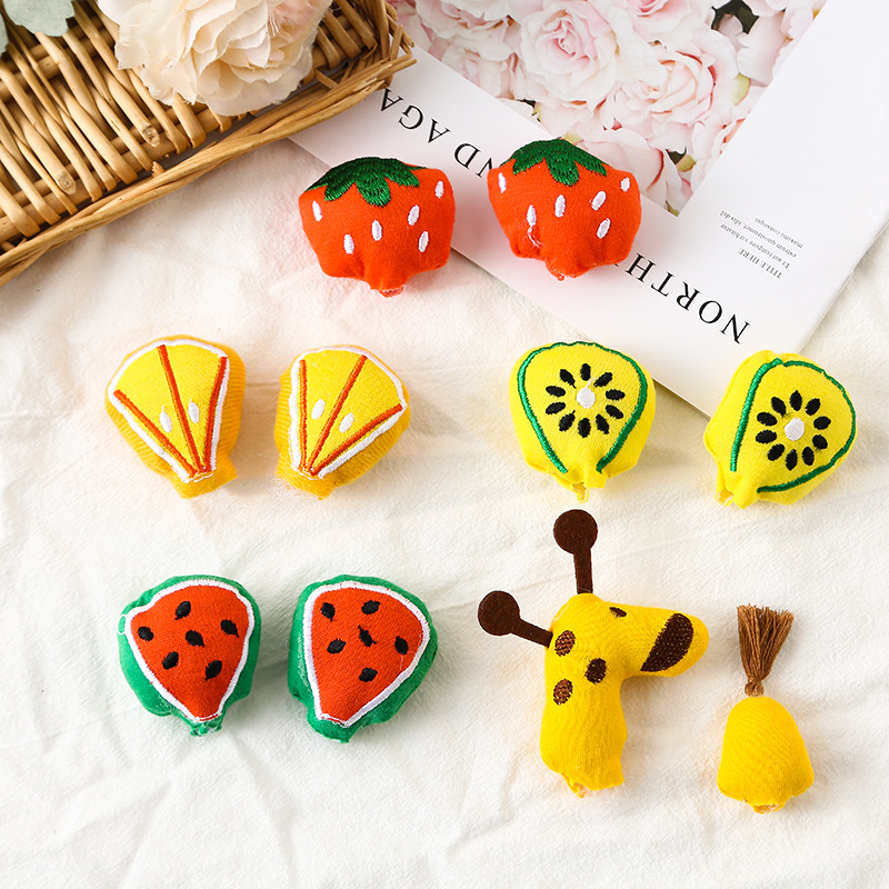 韩版充棉卡通水果胸针配饰diy小清新布艺草莓装饰品服装发饰配件