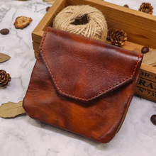 树膏皮钱包头层牛皮植鞣皮卡包女士复古多卡位大容量拉链零钱包男