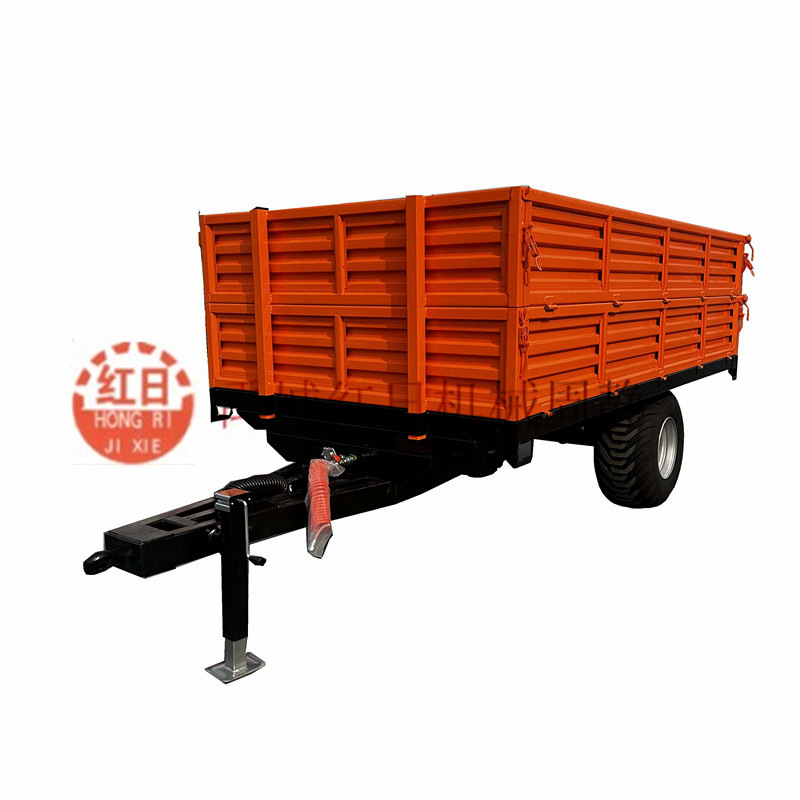 后翻自卸拖车   液压左右侧翻车斗   双轴四轮车斗