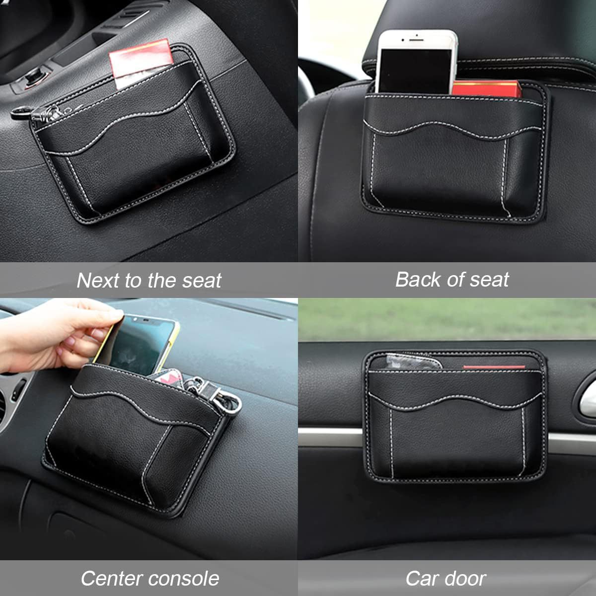 Cross-Border Car Phone Holder, In-Car Adhesive Small Storage Bag, Storage Pouch, Card Holder, Direct from the Factory