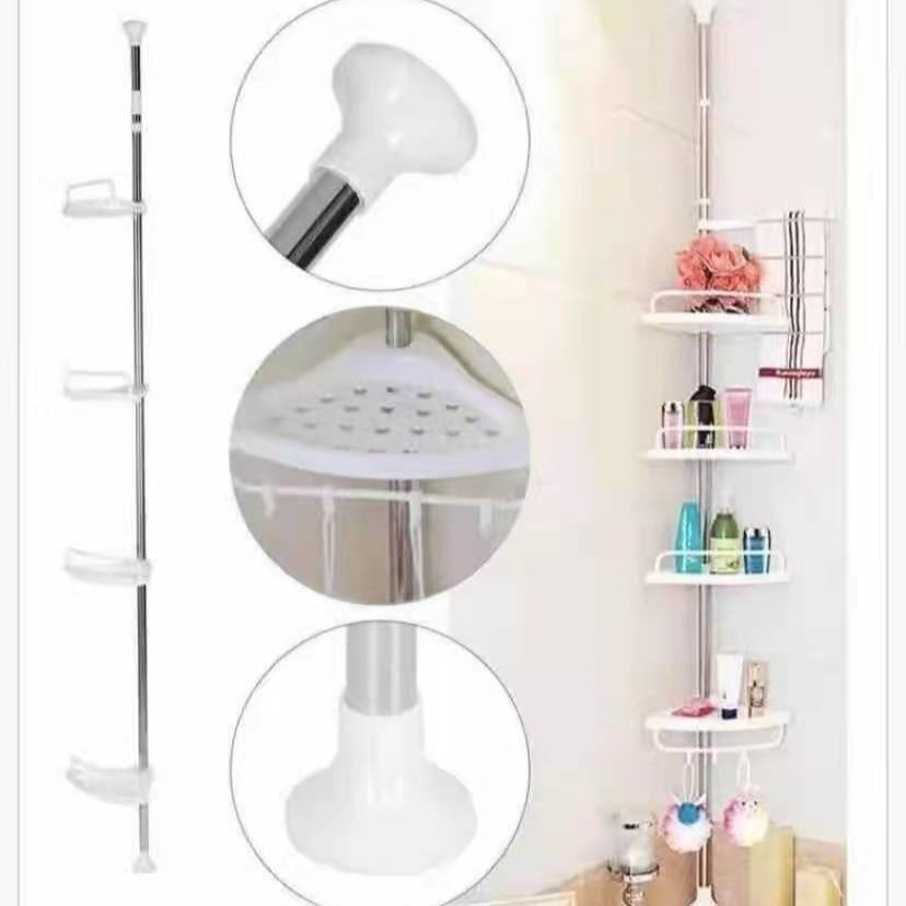 Estante sin perforaciones en la parte superior del lugar Estante retráctil portátil Estante de baño de dormitorio de cocina