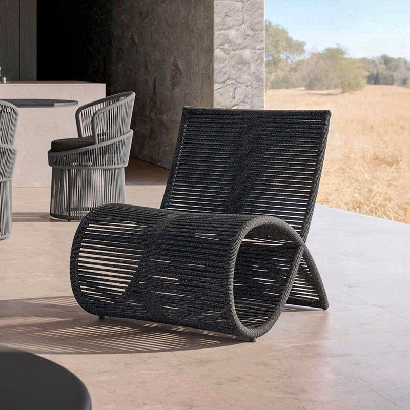 Sofá al aire libre patio hotel alojamiento residencial área escénica muebles de aleación de aluminio villa jardín creativo sofá individual image 4