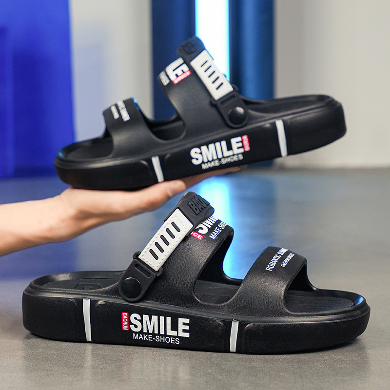 Zapatillas de tamaño grande transfronterizo para hombres de verano, zapatillas de playa huecas antideslizantes para conducir