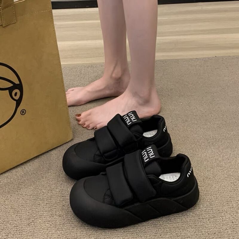 Women's Shoes Work Long Standing Not Tired Feet Work Shoes Women's Black Spring Leather Waterproof Non-slip Kitchen Soft Bottom sneaker